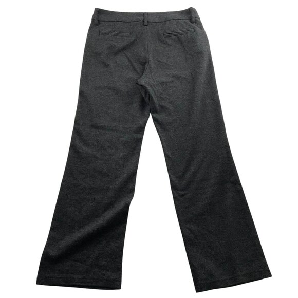 Riders By Lee Womens Pants Size 32 Measured Herringbone Trousers Black Wide Leg - Picture 2 of 11